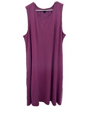 J. Jill Sleeveless Plum Midi Shift Dress, 4X